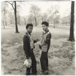 two boys smoking in central park