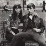 young couple on a bench in Washington square park