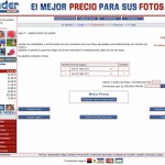 Aquí seleccionaremos la cantidad de fotos. Si alguna se sale de las dimensiones estandar el sistema no la reconoce. Las opciones para editar las fotos (elegir recortes por ejemplo) no son claras.