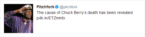 Captura del Twitter de Pitchfork