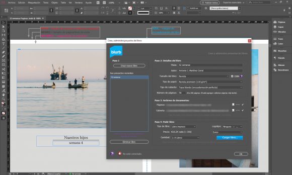 Plugin de InDesign para crear publicaciones de Blurb